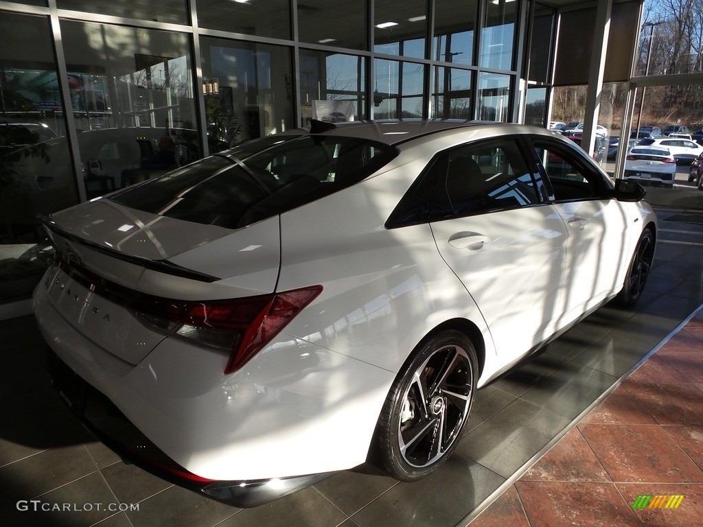 2023 Elantra N-Line - Lunar White / Black photo #2