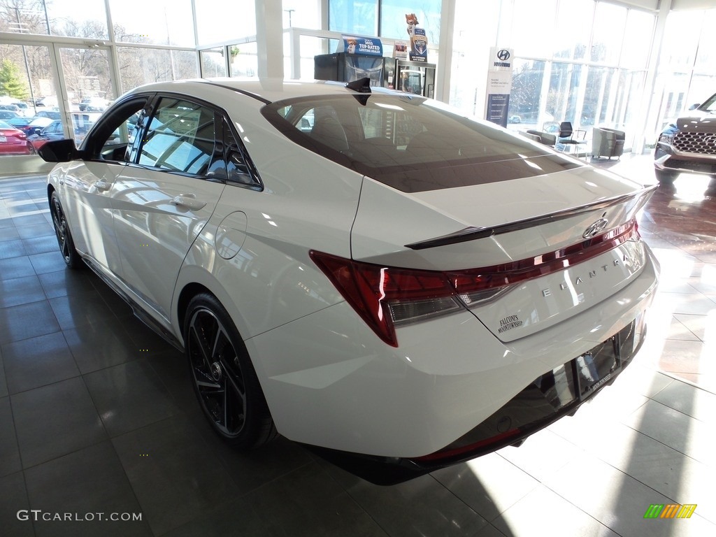 2023 Elantra N-Line - Lunar White / Black photo #5
