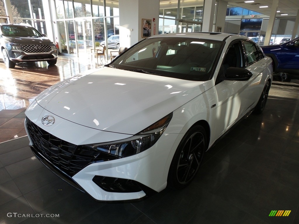 2023 Elantra N-Line - Lunar White / Black photo #6