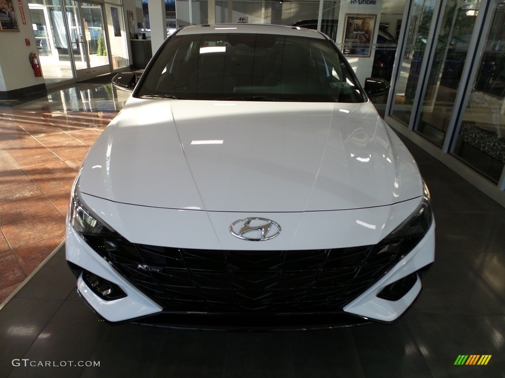 2023 Elantra N-Line - Lunar White / Black photo #7