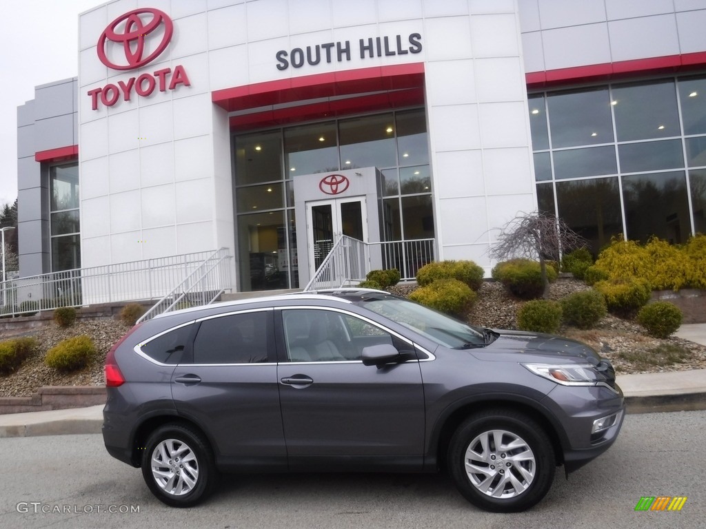 2016 CR-V EX-L AWD - Modern Steel Metallic / Gray photo #2
