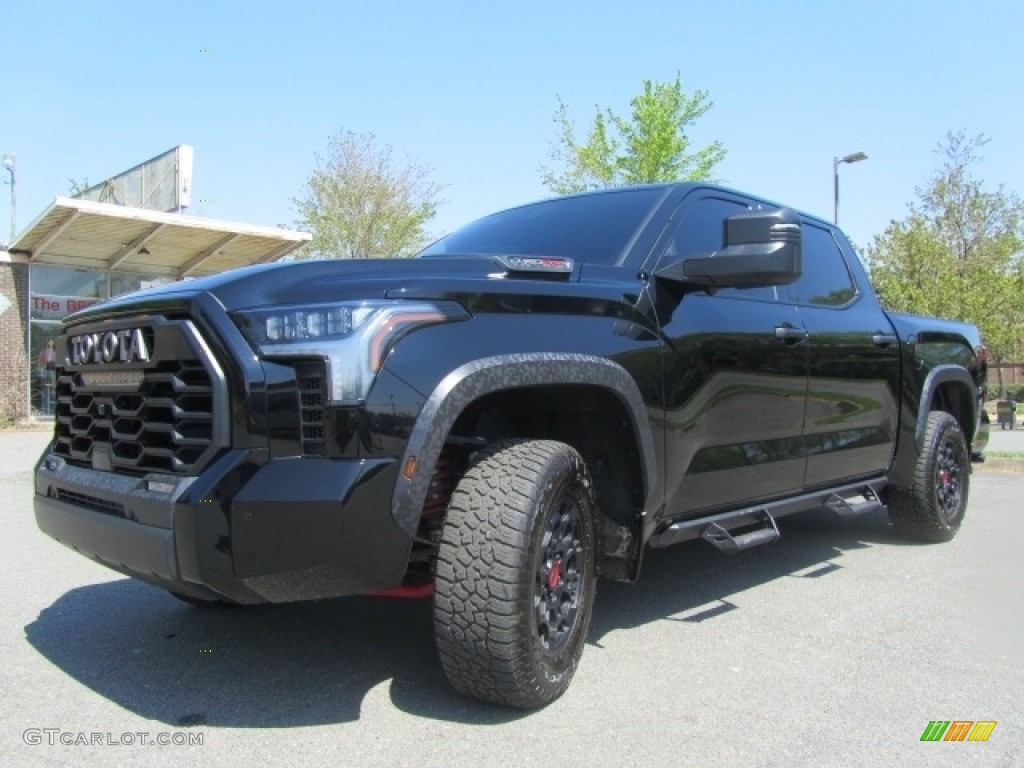 Midnight Black Metallic 2022 Toyota Tundra TRD Pro Crew Cab 4x4 Hybrid Exterior Photo #145883447