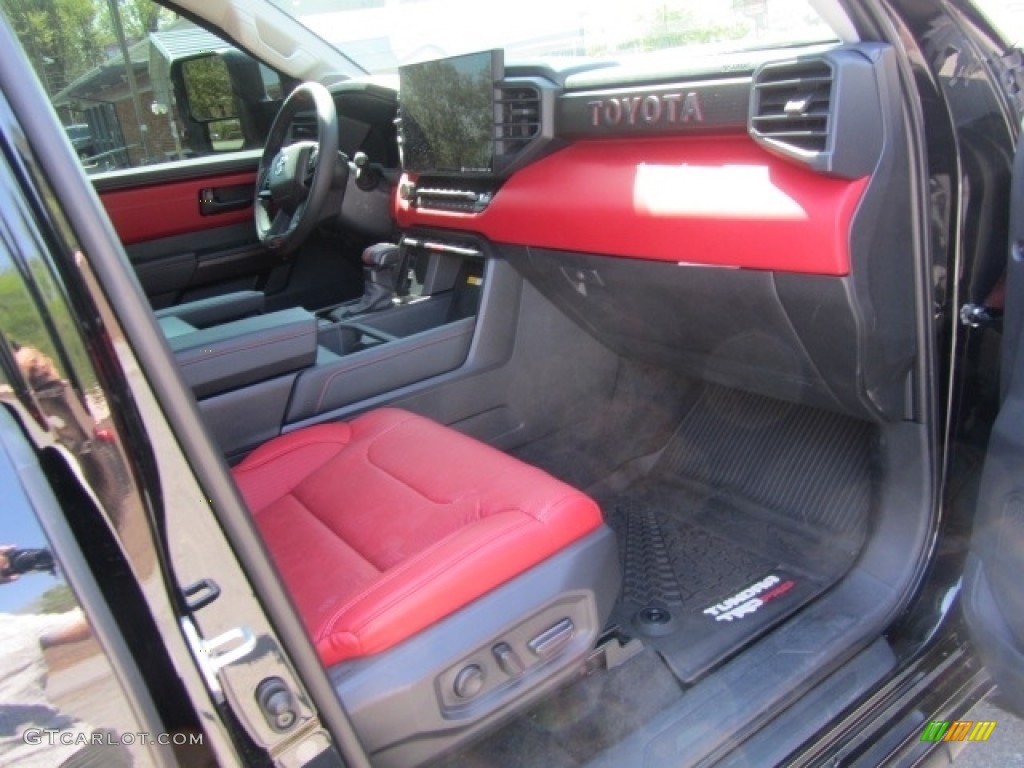TRD Pro Cockpit Red Interior 2022 Toyota Tundra TRD Pro Crew Cab 4x4 Hybrid Photo #145883789