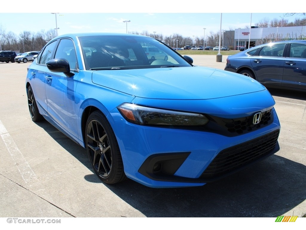 2023 Civic Sport Hatchback - Boost Blue Pearl / Black photo #3