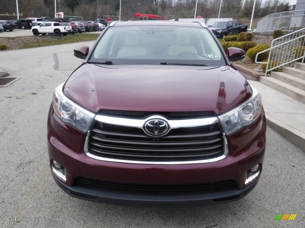 2015 Highlander Limited AWD - Ooh La La Rouge Mica / Almond photo #13