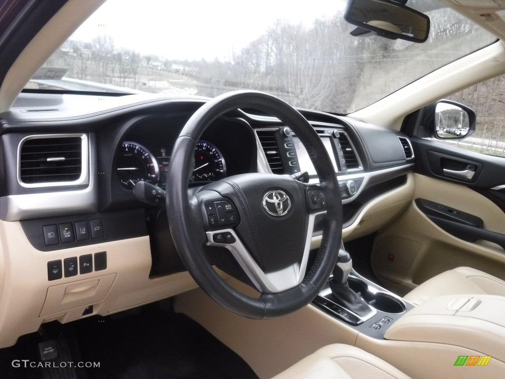 2015 Highlander Limited AWD - Ooh La La Rouge Mica / Almond photo #24