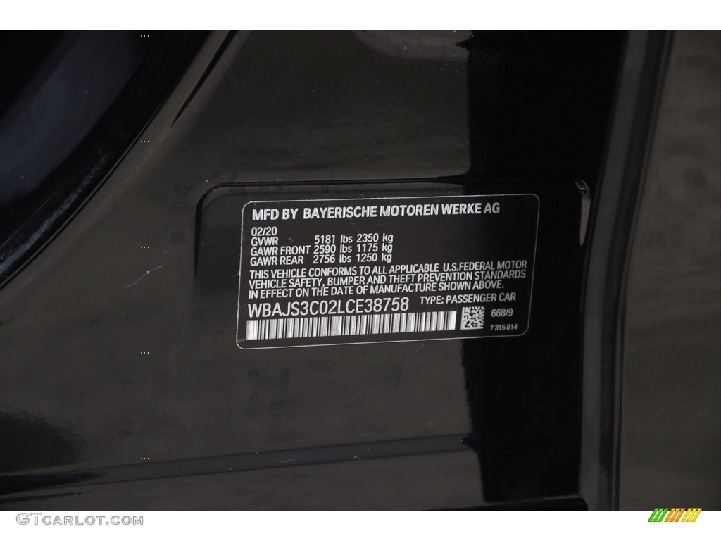 2020 5 Series 540i xDrive Sedan - Jet Black / Black photo #24