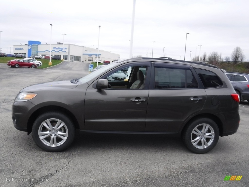 2012 Santa Fe Limited V6 AWD - Cabo Bronze / Beige photo #7