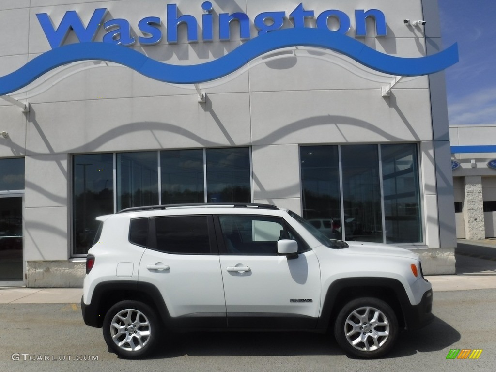 2016 Renegade Latitude 4x4 - Alpine White / Bark Brown/Ski Grey photo #2