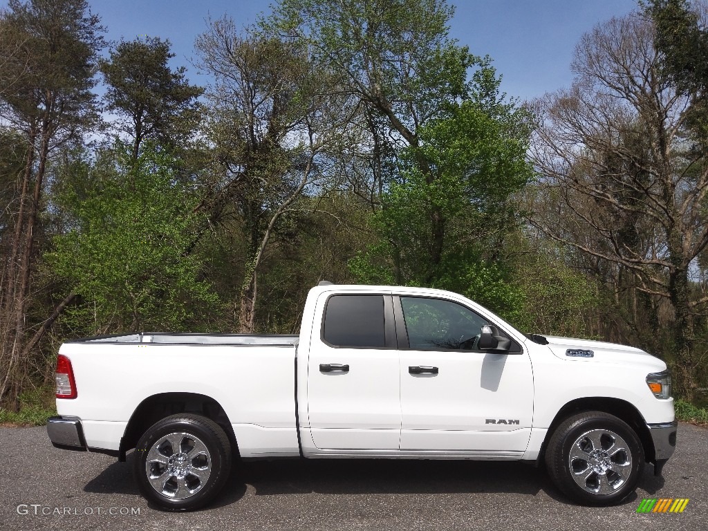 Bright White 2023 Ram 1500 Big Horn Quad Cab 4x4 Exterior Photo #145889195