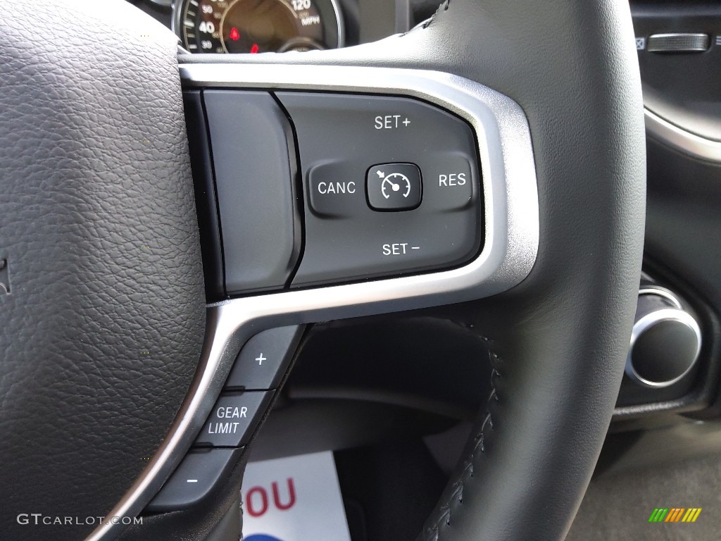 2023 Ram 1500 Big Horn Quad Cab 4x4 Diesel Gray/Black Steering Wheel Photo #145889237
