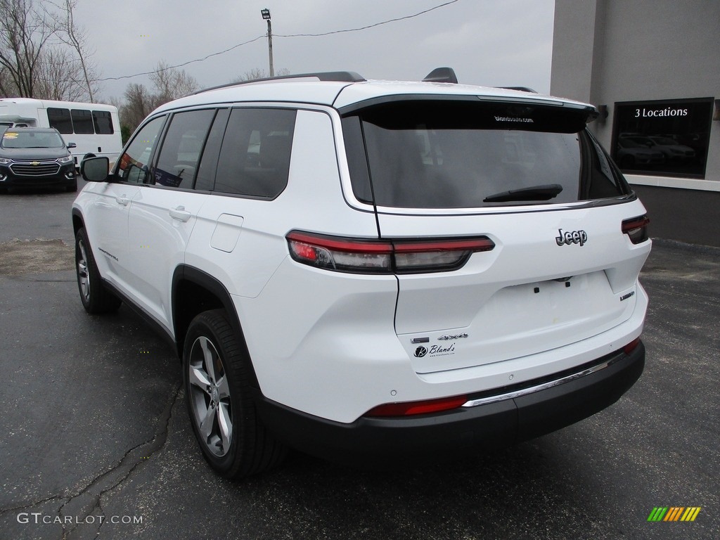 2021 Grand Cherokee L Limited 4x4 - Bright White / Global Black/Wicker Beige photo #3
