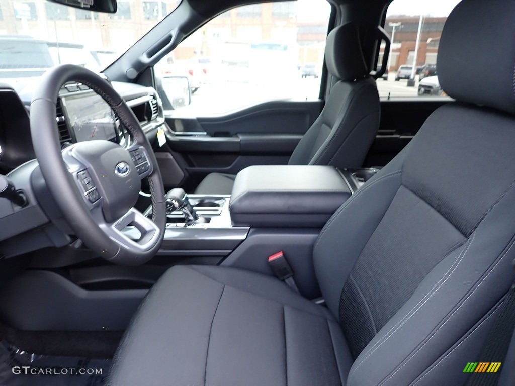 Black Interior 2023 Ford F150 XLT SuperCrew 4x4 Photo #145890015