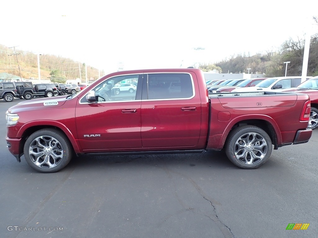 Delmonico Red Pearl 2023 Ram 1500 Long Horn Crew Cab 4x4 Exterior Photo #145890600
