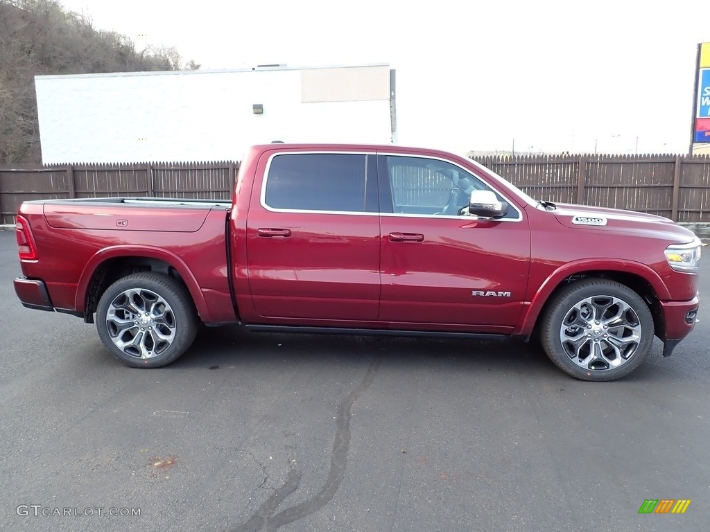 Delmonico Red Pearl 2023 Ram 1500 Long Horn Crew Cab 4x4 Exterior Photo #145890708