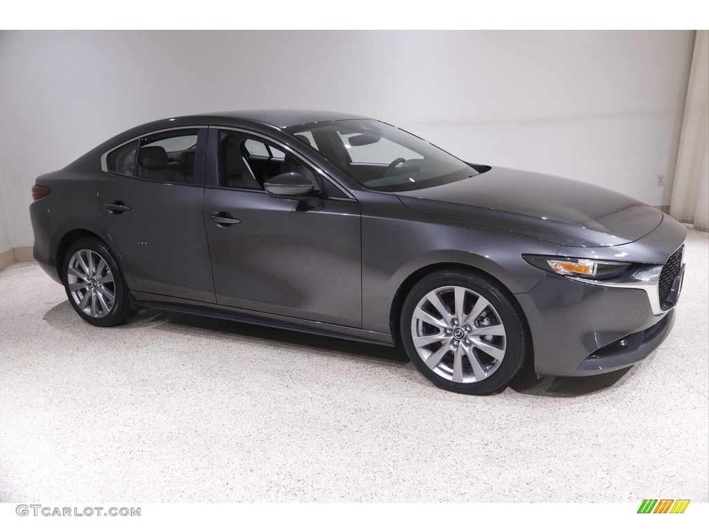 2020 MAZDA3 Preferred Sedan AWD - Machine Gray Metallic / Greige photo #1