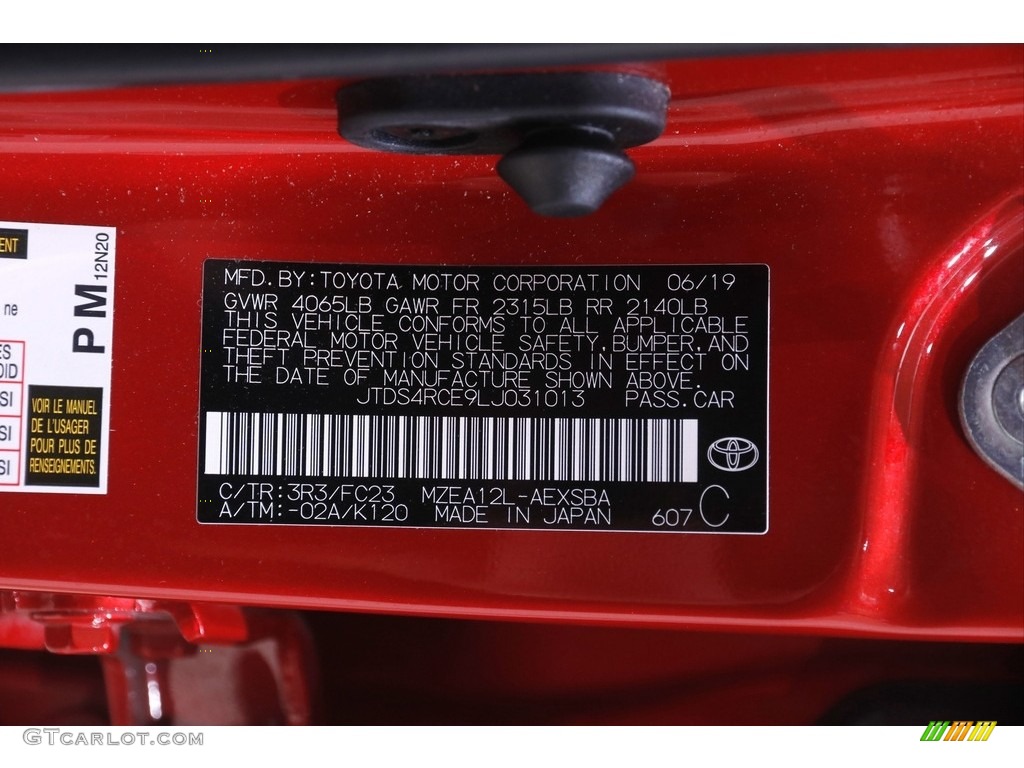2020 Corolla SE - Barcelona Red Metallic / Light Gray photo #20