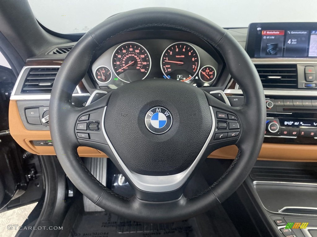 2020 BMW 4 Series 430i Convertible Cognac Steering Wheel Photo #145892847