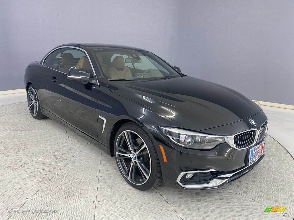 Black Sapphire Metallic 2020 BMW 4 Series 430i Convertible Exterior Photo #145893255