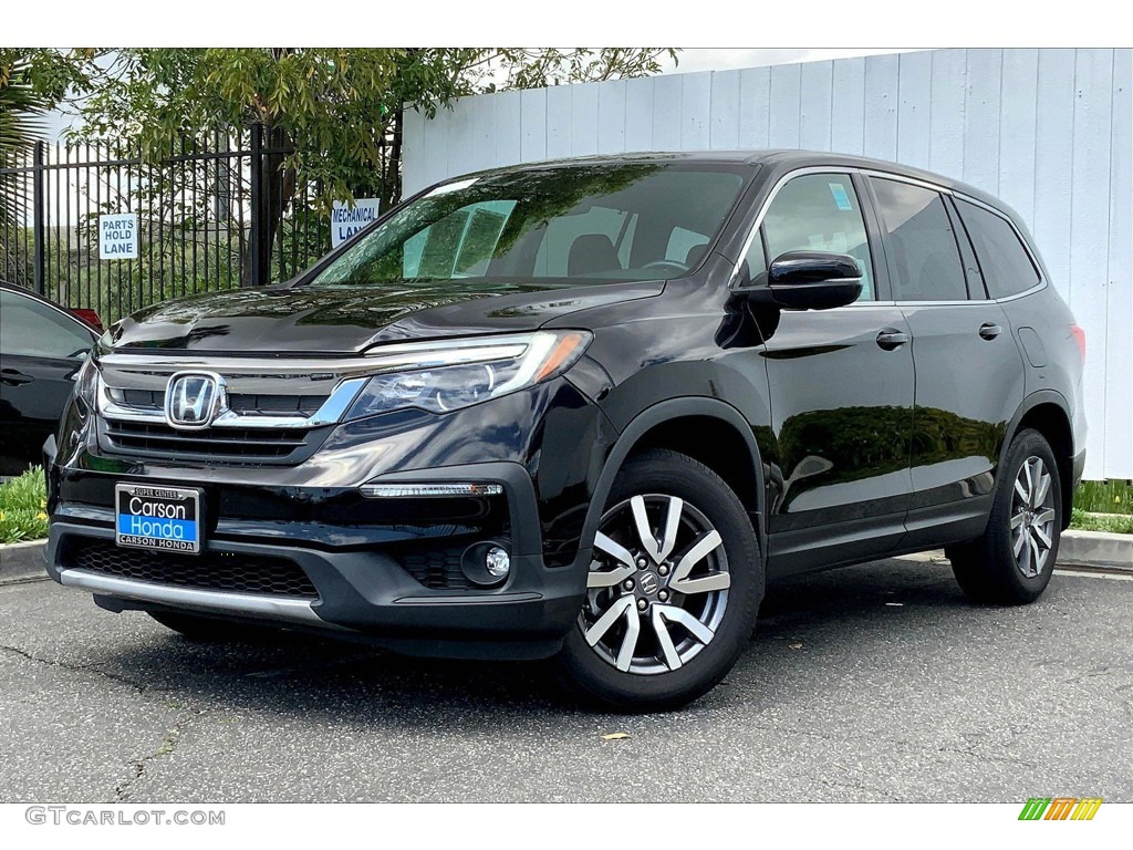 Crystal Black Pearl 2019 Honda Pilot EX-L Exterior Photo #145893816