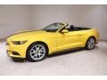 2015 Triple Yellow Tricoat Ford Mustang EcoBoost Premium Convertible  photo #4