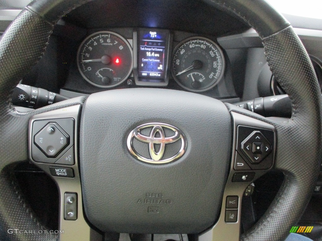 2020 Toyota Tacoma TRD Off Road Double Cab 4x4 Black Steering Wheel Photo #145894557