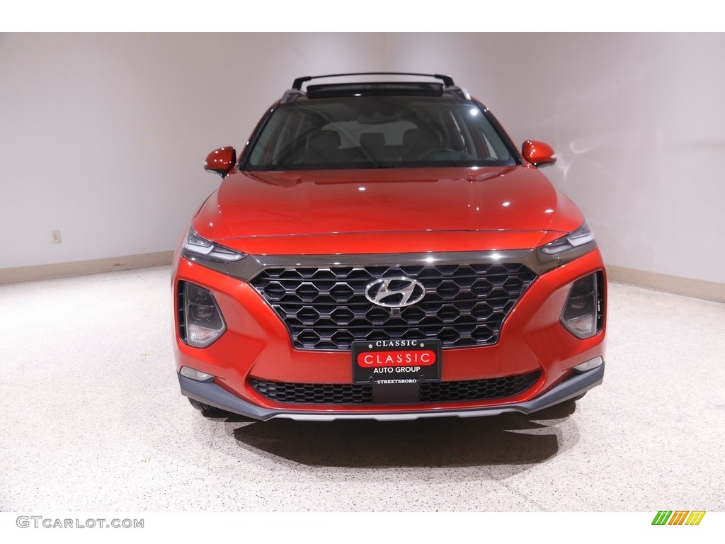 2020 Santa Fe Limited AWD - Lava Orange / Espresso/Gray photo #2