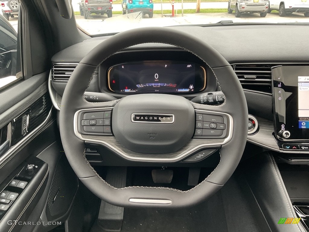 2023 Jeep Wagoneer Series II 4x4 Global Black Steering Wheel Photo #145898606
