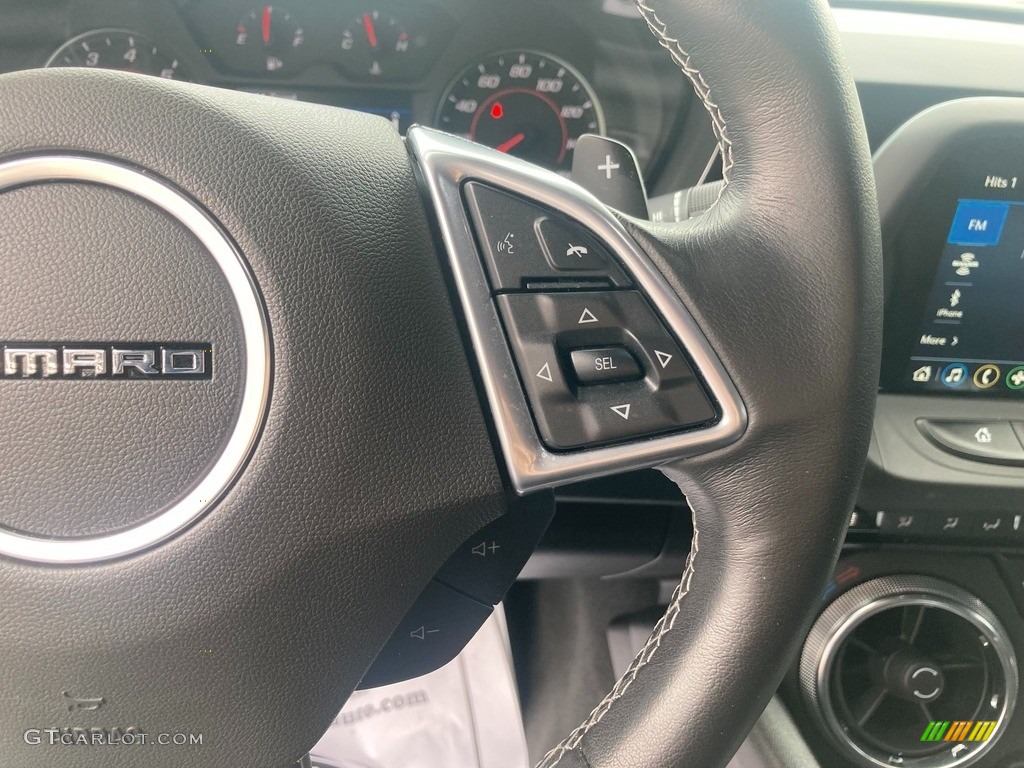 2021 Chevrolet Camaro LT1 Coupe Jet Black Steering Wheel Photo #145901180