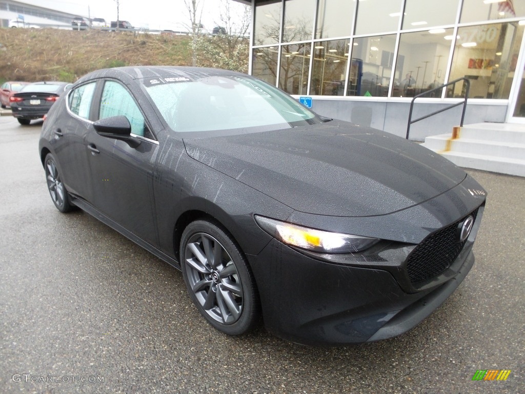 2020 MAZDA3 Hatchback - Jet Black Mica / Black photo #9