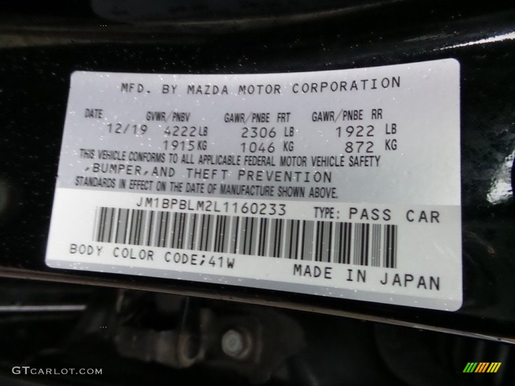 2020 Mazda MAZDA3 Hatchback Color Code Photos