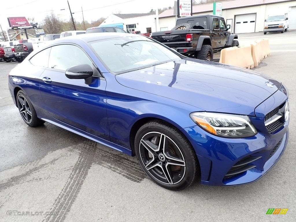 2020 C 300 4Matic Coupe - Brilliant Blue Metallic / Black photo #7