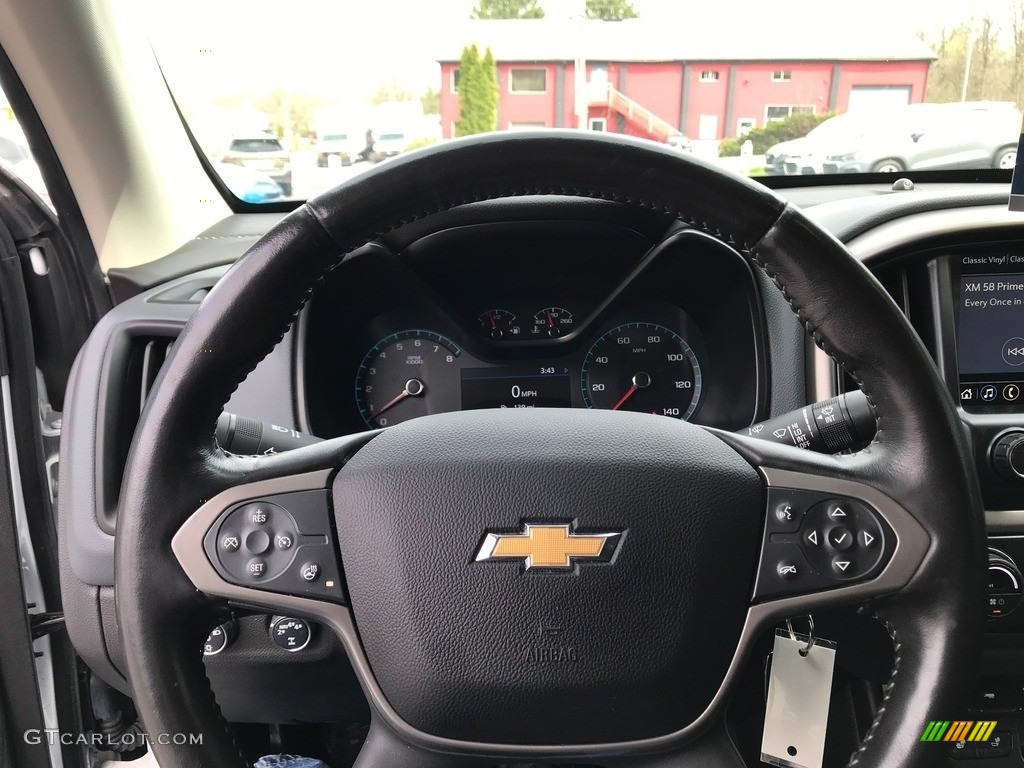 2019 Chevrolet Colorado Z71 Crew Cab 4x4 Jet Black/Dark Ash Steering Wheel Photo #145904201