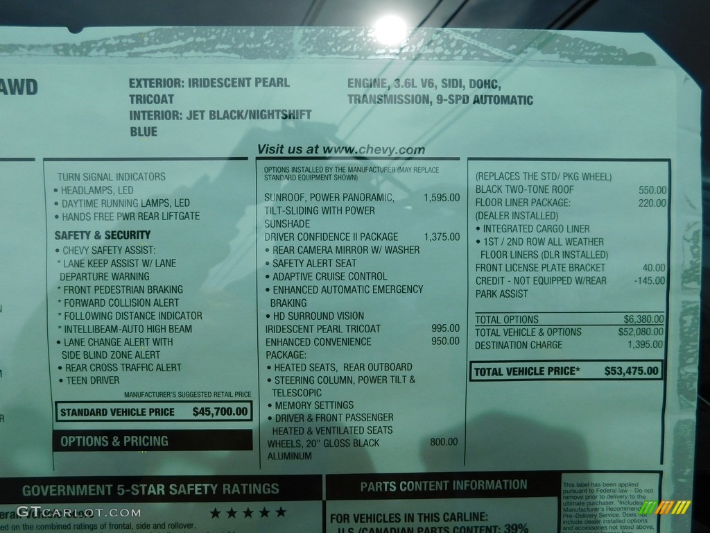 2023 Chevrolet Blazer RS AWD Window Sticker Photo #145904798