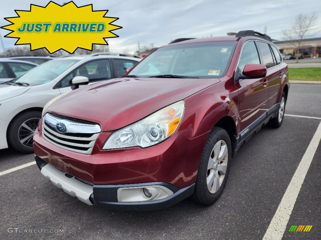 2011 Outback 2.5i Limited Wagon - Ruby Red Pearl / Warm Ivory photo #1