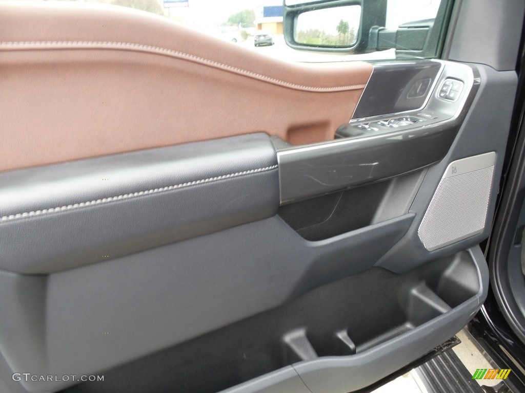 2022 Ford F150 Lariat SuperCrew 4x4 Black Door Panel Photo #145905802