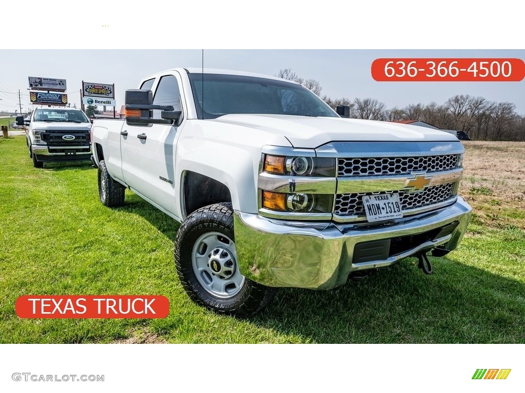 2019 Silverado 2500HD Work Truck Double Cab 4WD - Summit White / Dark Ash/Jet Black photo #1