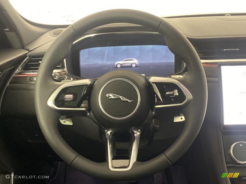 2023 Jaguar F-PACE P250 S Ebony/Ebony Steering Wheel Photo #145907002