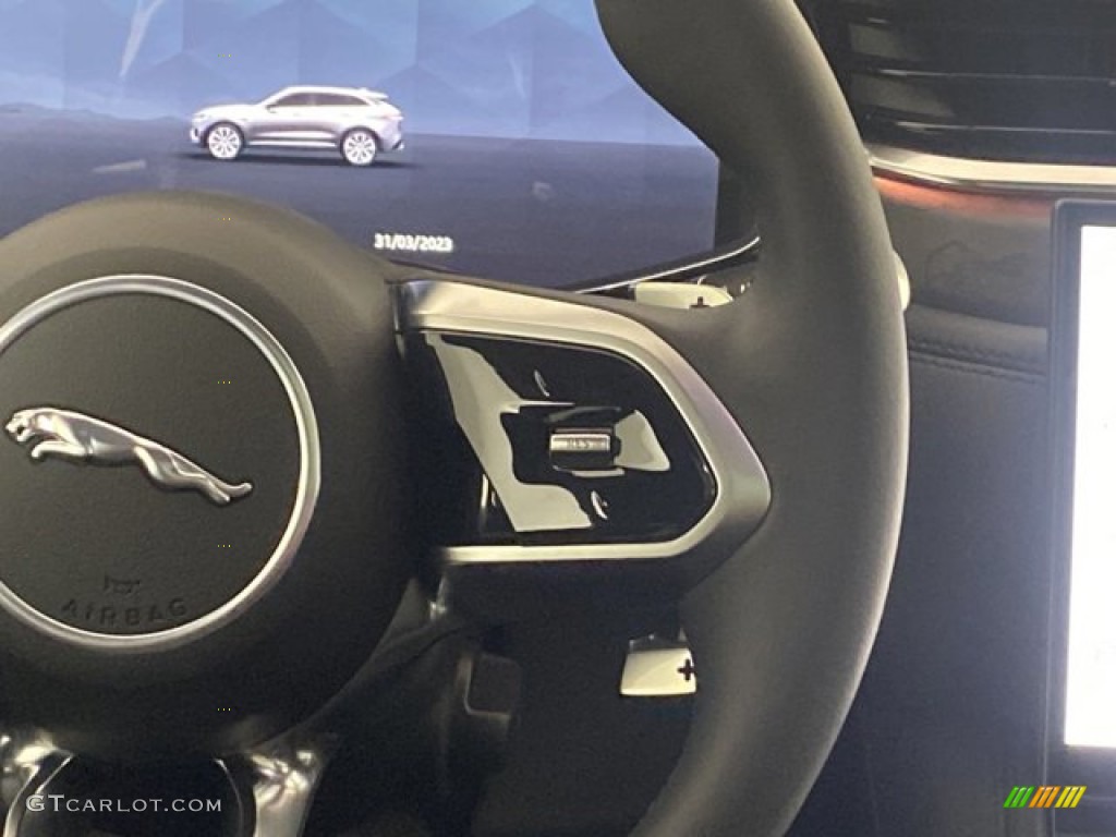 2023 Jaguar F-PACE P250 S Ebony/Ebony Steering Wheel Photo #145907011
