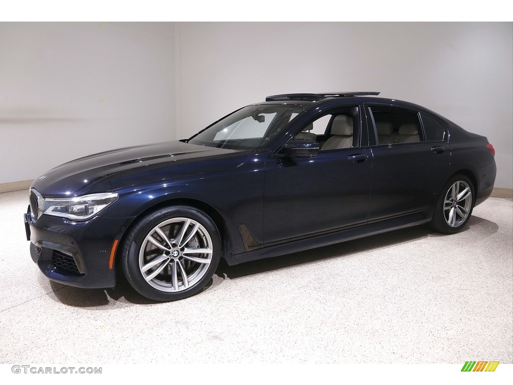 2017 7 Series 750i xDrive Sedan - Carbon Black Metallic / Ivory White/Black photo #3