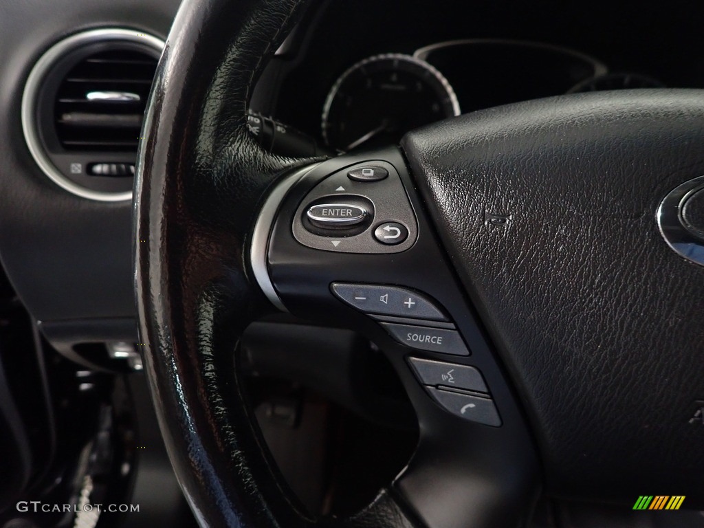 2018 Infiniti QX60 3.5 AWD Graphite Steering Wheel Photo #145909064