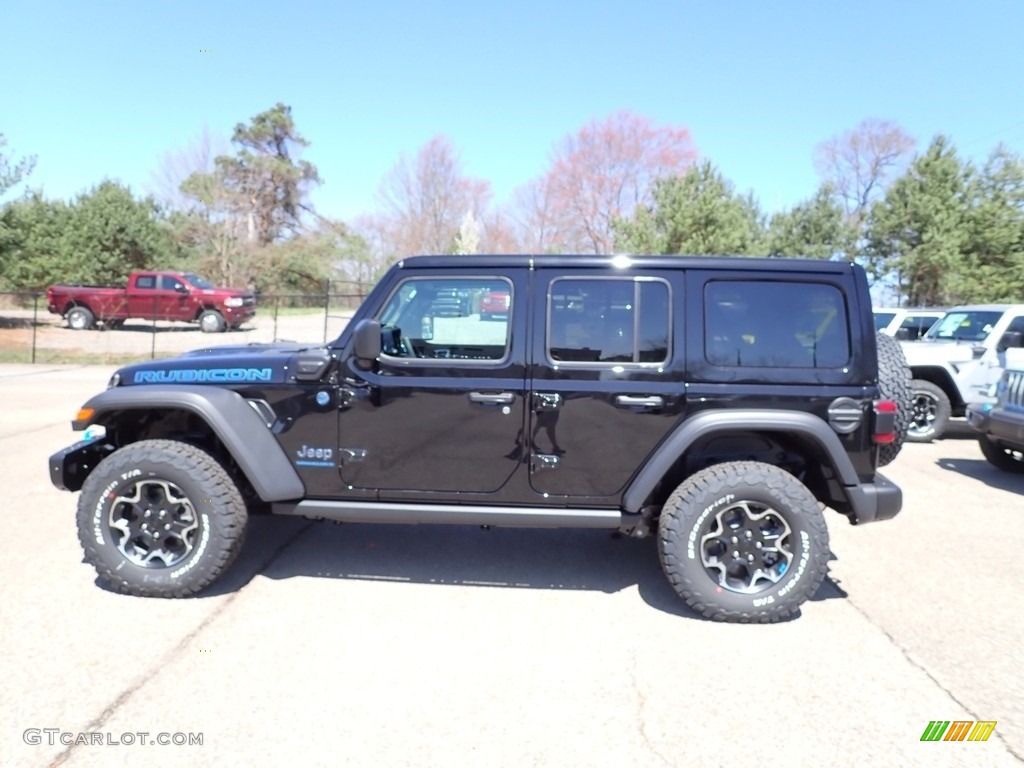 Black 2023 Jeep Wrangler Unlimited Rubicon 4XE Hybrid Exterior Photo #145909070