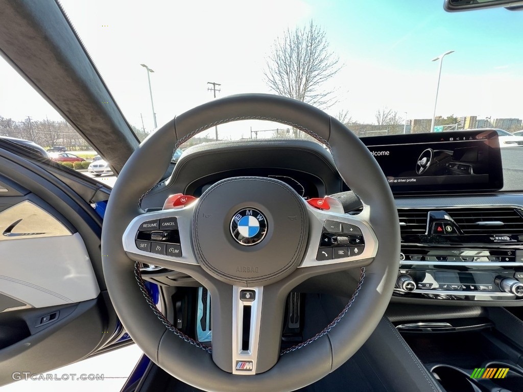 2023 BMW M5 Sedan Silverstone Steering Wheel Photo #145909139