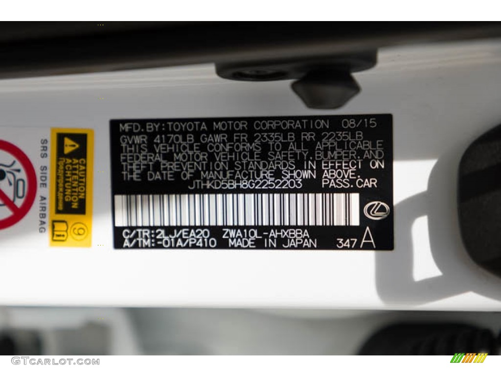 2016 CT Color Code 2LJ for Ultra White Photo #145909400