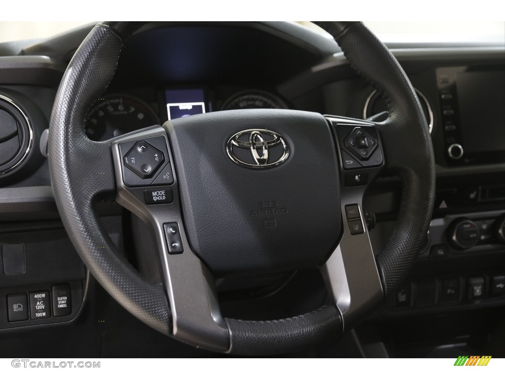 2020 Toyota Tacoma TRD Sport Double Cab 4x4 Black Steering Wheel Photo #145909421