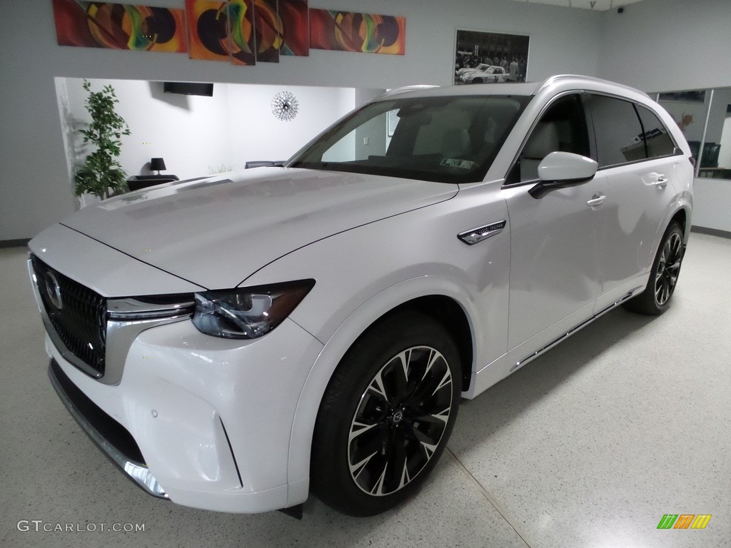 Rhodium White Premium 2024 Mazda CX-90 Turbo S AWD Exterior Photo #145909709