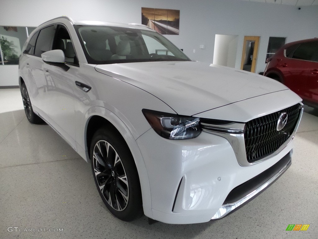 Rhodium White Premium 2024 Mazda CX-90 Turbo S AWD Exterior Photo #145909742