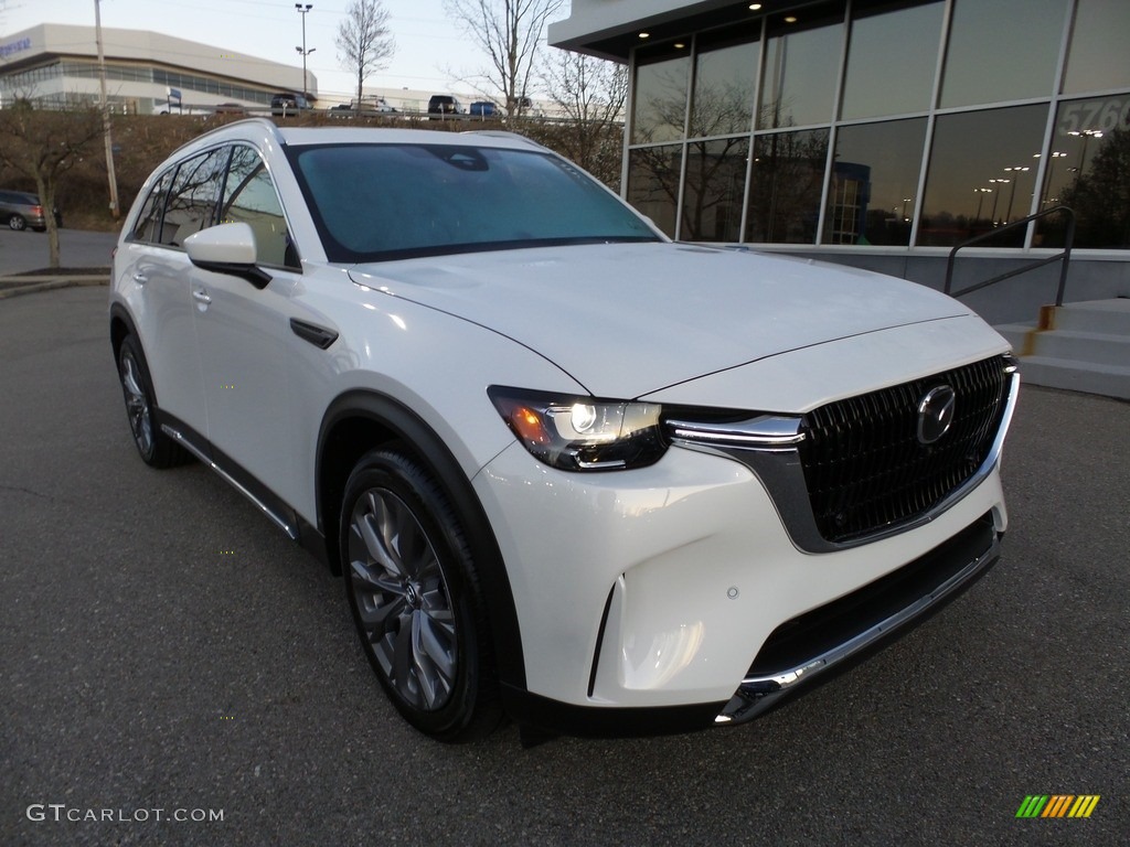 Rhodium White Premium 2024 Mazda CX-90 Premium Plus AWD Exterior Photo #145910129
