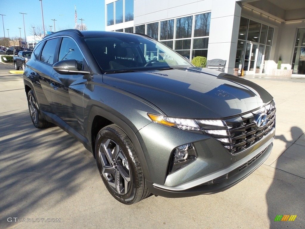 Amazon Gray 2023 Hyundai Tucson SEL Hybrid AWD Exterior Photo #145911776