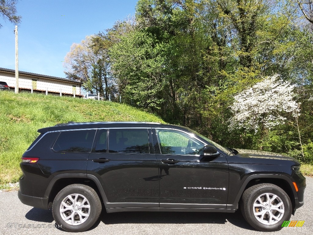 2022 Grand Cherokee L Limited 4x4 - Diamond Black Crystal Pearl / Global Black photo #5